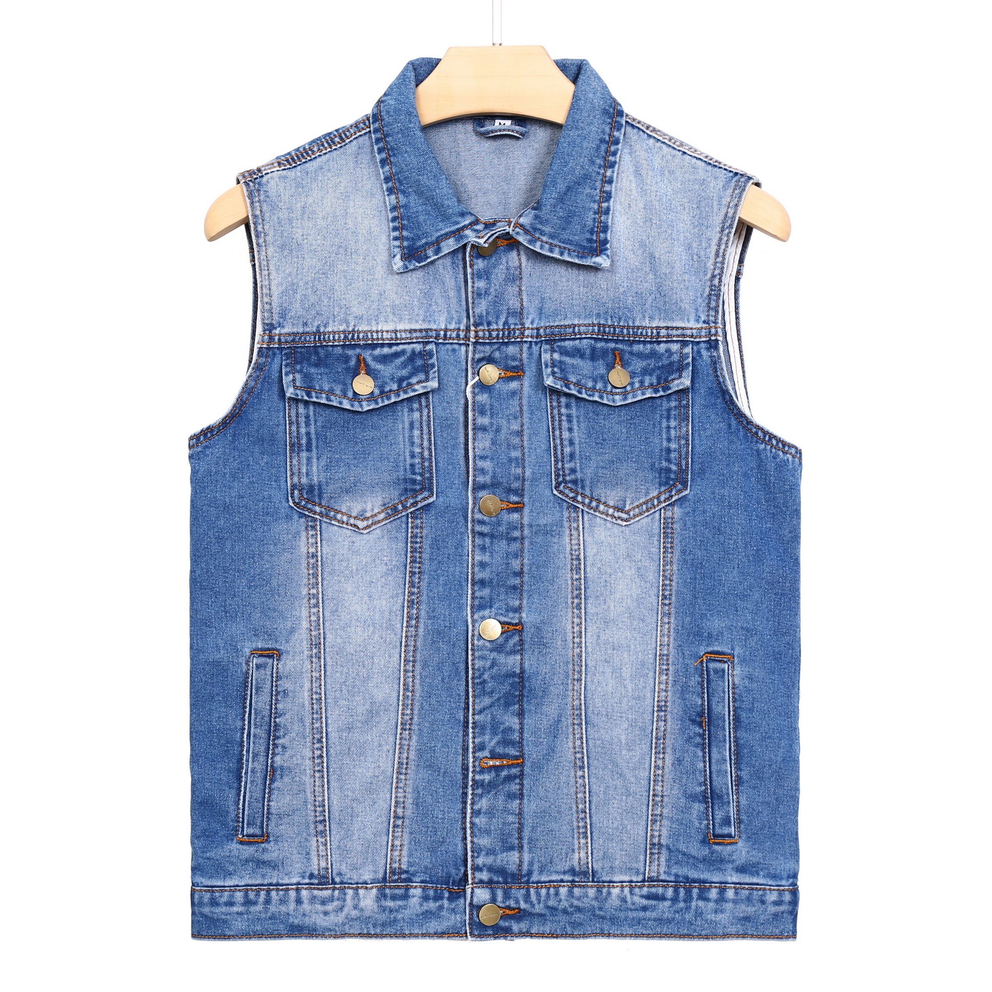 春夏新款牛仔夹克男翻领多口袋男式坎肩马甲休闲男士背心修身外套,男装,常规马甲,淘宝优惠券,粉丝福利购,淘宝优惠卷