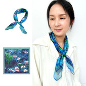 气质桑蚕丝丝巾2025新款 真丝围巾70方巾领巾 搭配衬衫 女春夏季 薄款