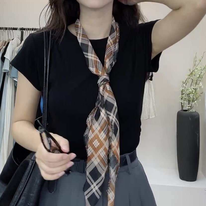 时尚休闲法式少女丝巾气质