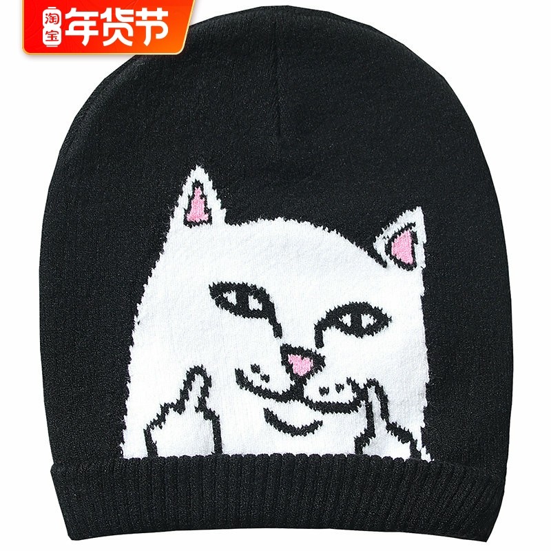 美国潮牌RIPNDIP中指贱猫针织帽子经典款纯色休闲保暖冷帽毛线帽,服饰配件/皮带/帽子/围巾,帽子,淘宝优惠券,粉丝福利购,淘宝优惠卷