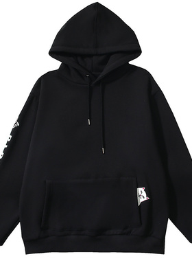 美国潮牌RIPNDIP贱猫卫衣男女同款LORD NERMAL经典口袋猫加绒外套