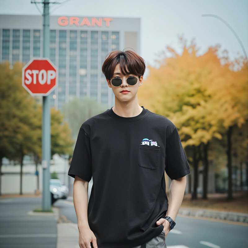 美国潮牌RIPNDIP贱猫中指猫短袖T恤恶搞口袋嬉皮士组合男女情侣款