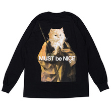 美国潮牌RIPNDIP 贱猫口袋猫 长袖T恤 男女情侣款 NERMUS祈祷僧侣