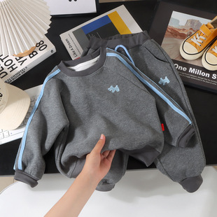 8男童9运动装 5冬装 7儿童装 两件套装 10岁2宝宝3 4女童6棉质卫衣卫裤