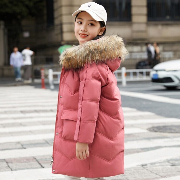 5冬装4女童6加厚中长款羽绒服外套7儿童装8小女孩9棉袄10岁11宝宝