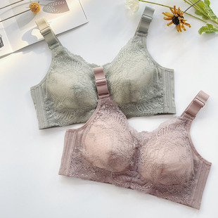 大码内衣女大胸显小全罩杯薄款收副乳调整型无钢圈文胸防下垂胸罩