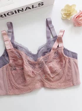 性感超薄无海绵透气胖mm大码女士文胸薄款透明透视夏C杯D杯E杯F杯