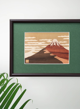天然木镶嵌日本手工挂画
