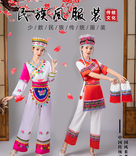 长袖 白族服装 女云南大理舞蹈服成人刺绣少数民族旅拍写真服饰新款