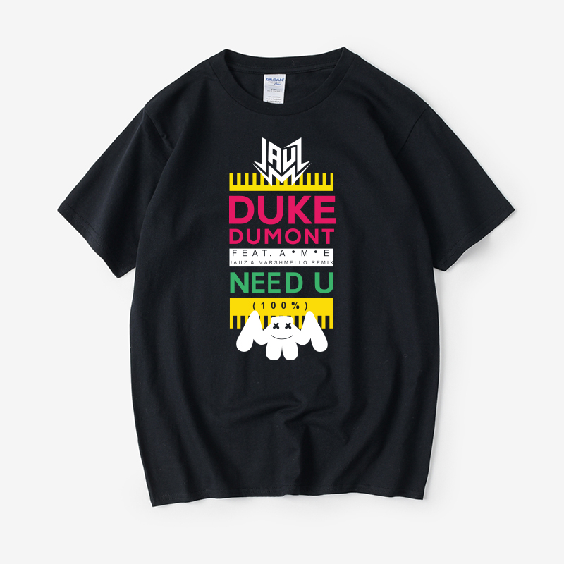 Marshmello footprints 电音 Skrillex百大DJ衣服T恤短袖圆领夏季