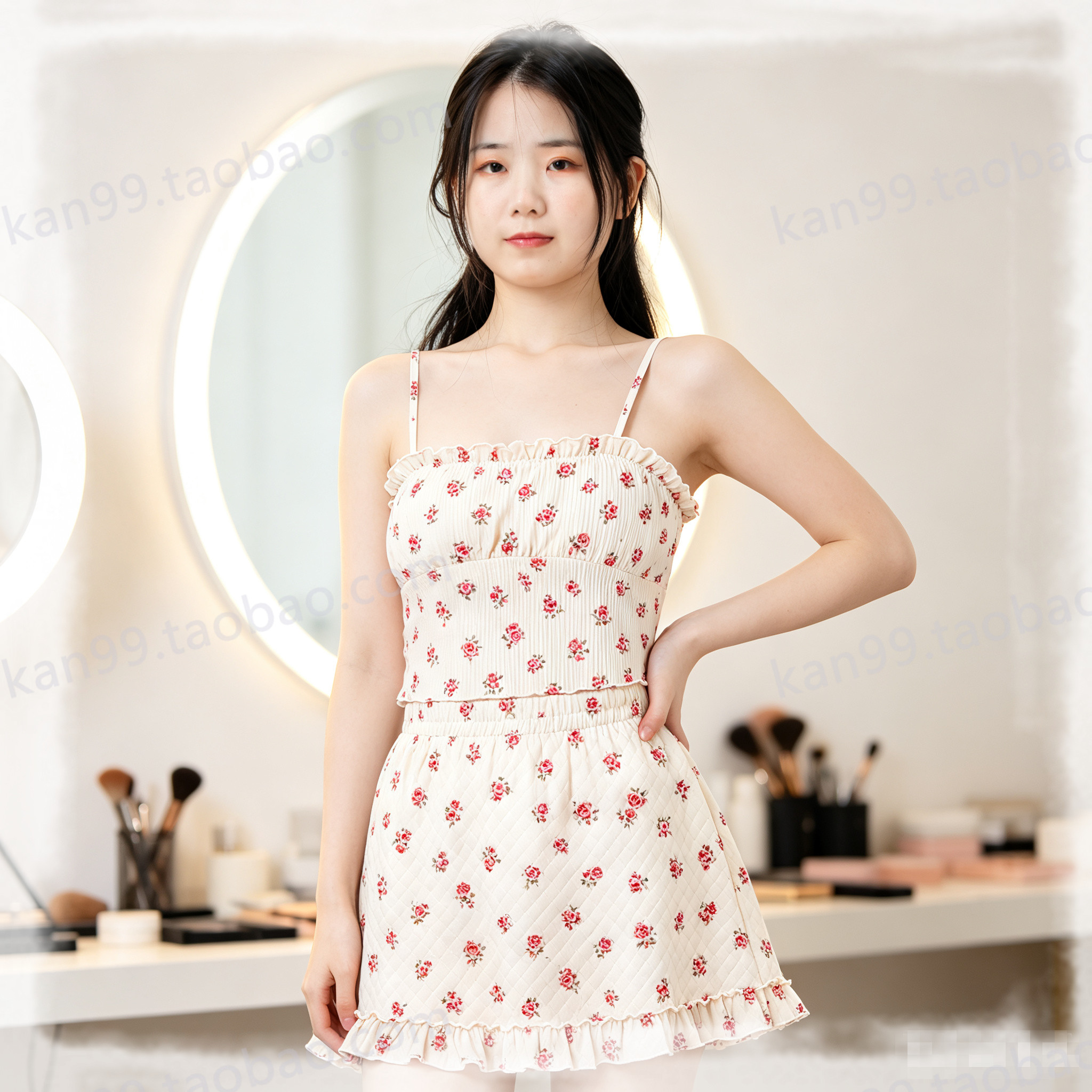 中国模特艺术摄影女生全身图kuwawa美少女写真海报印制 G1249