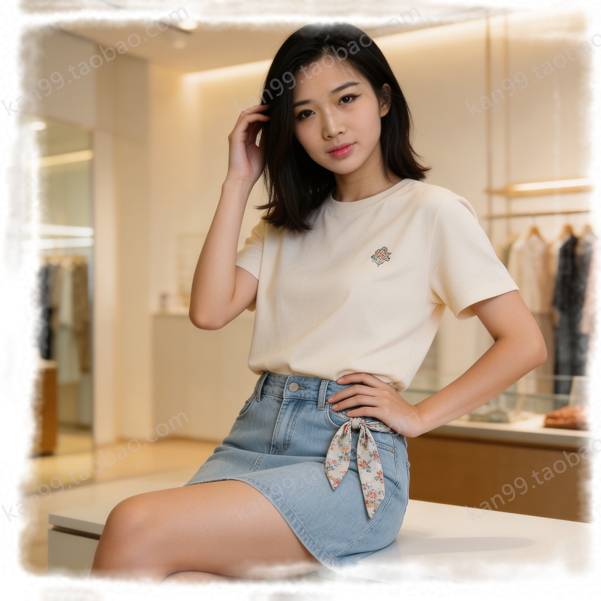中国模特全身着装人像形体艺术摄影模特合集写真海报印制G1288