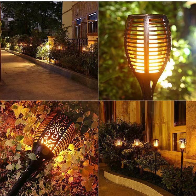 thumbnail for Flame Lamp Solar-Powered Garden Lawn Lamp Decorative Led Torch Outdoor Landscape Light Ground Insert Garden Villa
