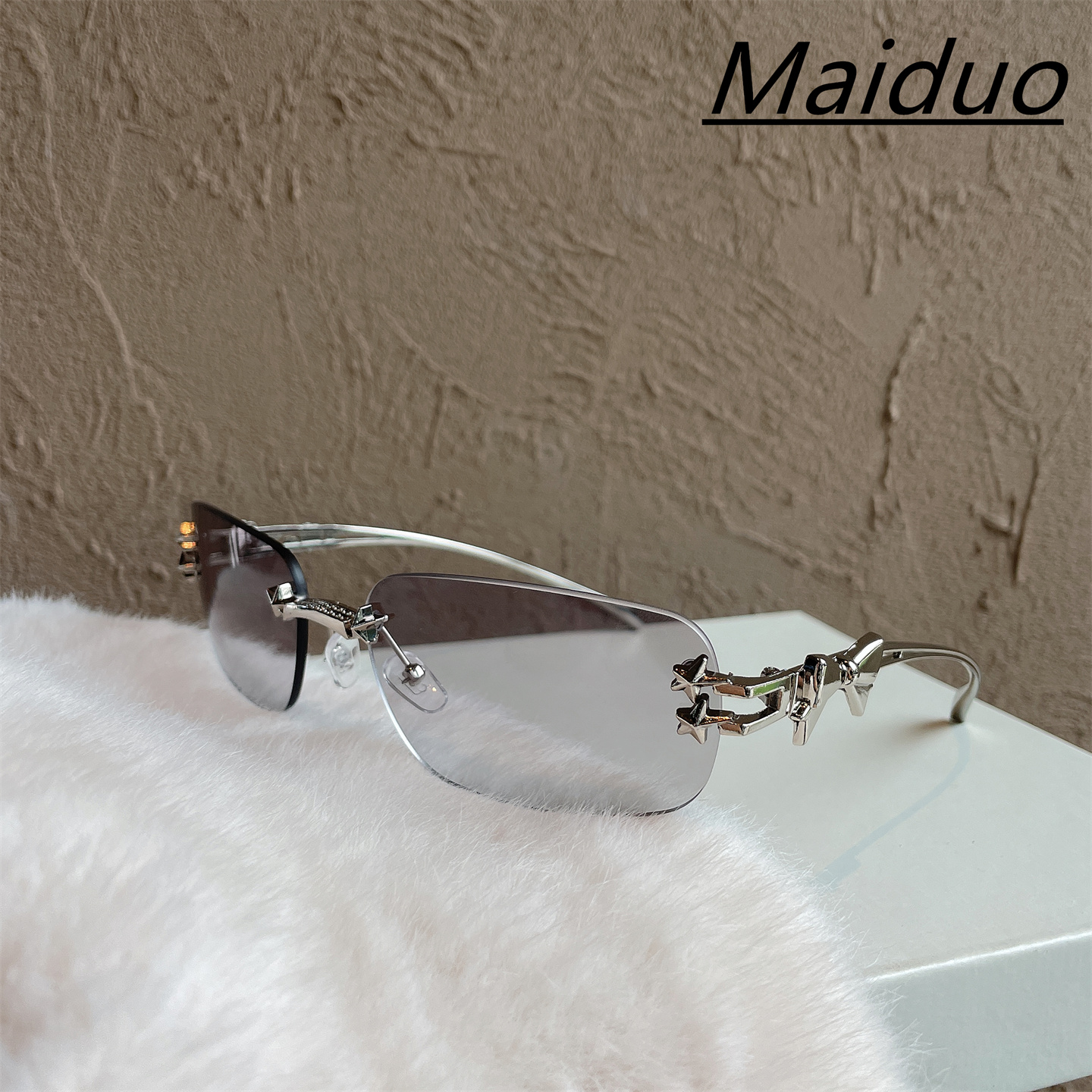 jennie同款墨镜女韩版无边框