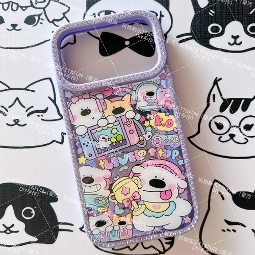 现货滴胶手机壳17pm大鼻子狗孤品可定制安卓苹果17promax