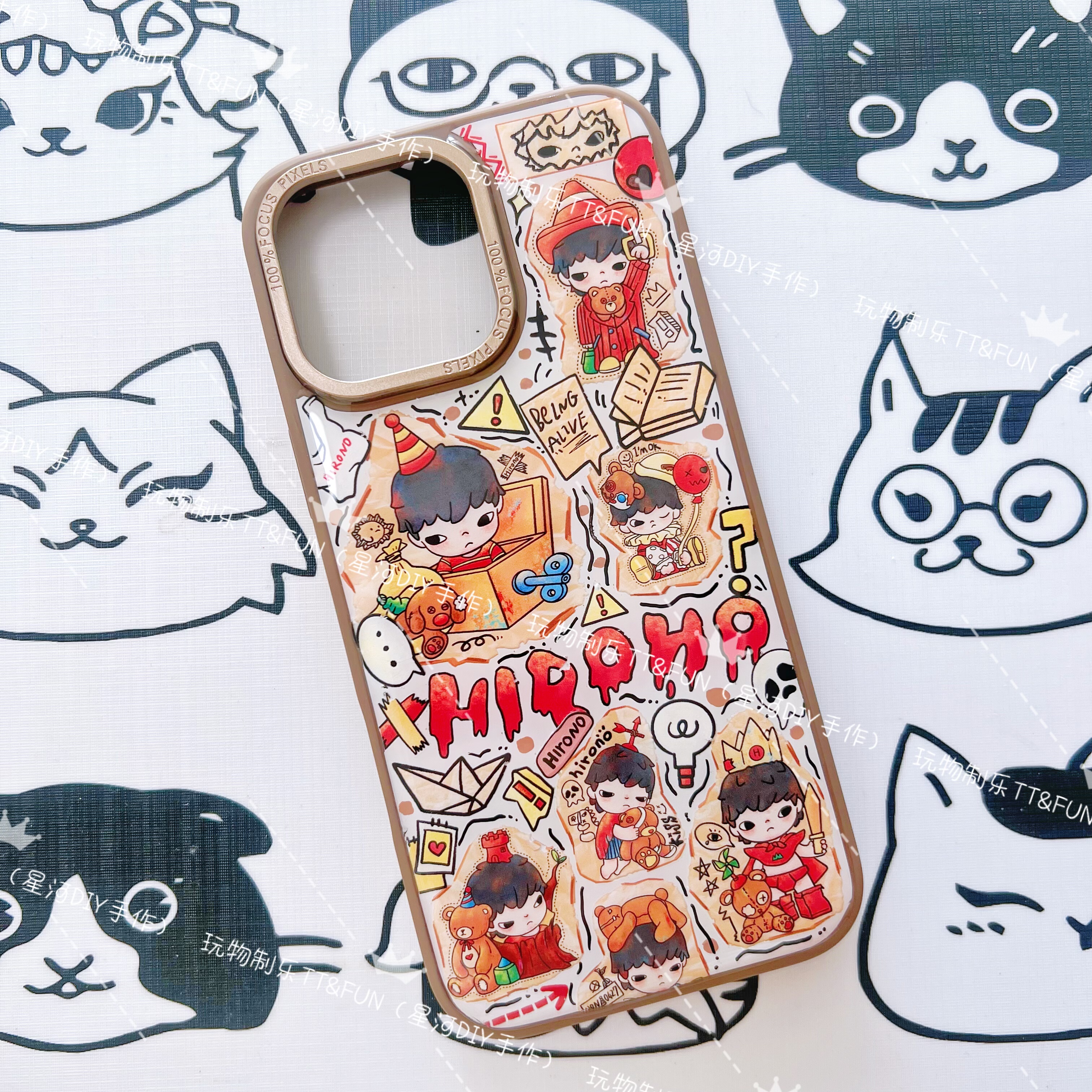 现货苹果16pm小野咖啡色滴胶手机壳可定制原创15promax