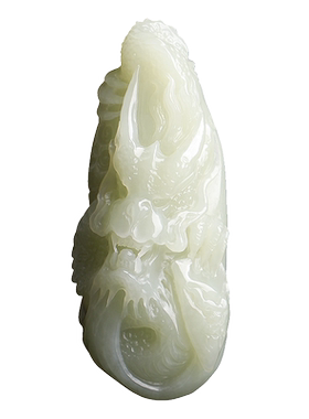 宛玉魂生肖龙小摆件和田玉