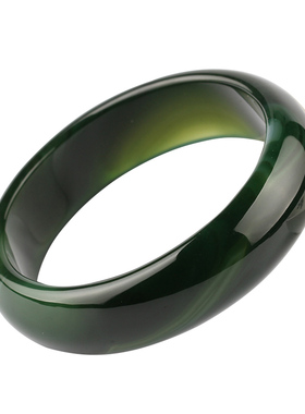 时尚风绿玉髓玛瑙手镯女士玉镯子