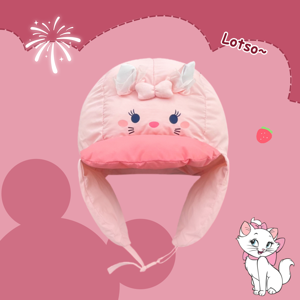 粉色玛丽猫护耳雷锋帽女冬季加厚