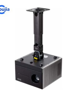 微型投影机吊架单孔投影仪吊架黑色吸顶安装壁挂吊顶两用6mm螺纹一个螺丝孔固定床头安装吉米坚果