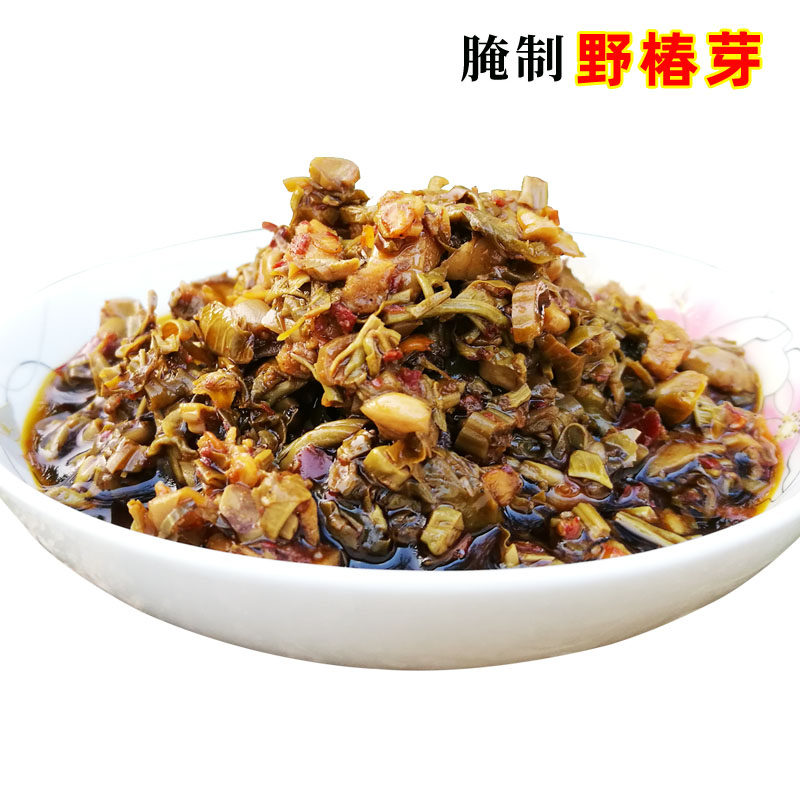 恩施野椿芽咸菜下饭菜酱香辣酱椿芽咸菜拌面 凤头油辣春芽200克瓶