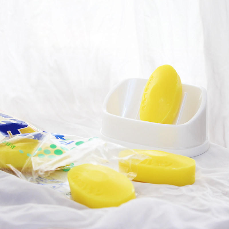 日本进口沐浴皂清洁洁面柠檬肥皂 洗澡香皂洗手皂控油8块装