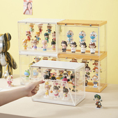 手办展示盒盲盒收纳展示架娃娃收纳框透明防尘收藏柜