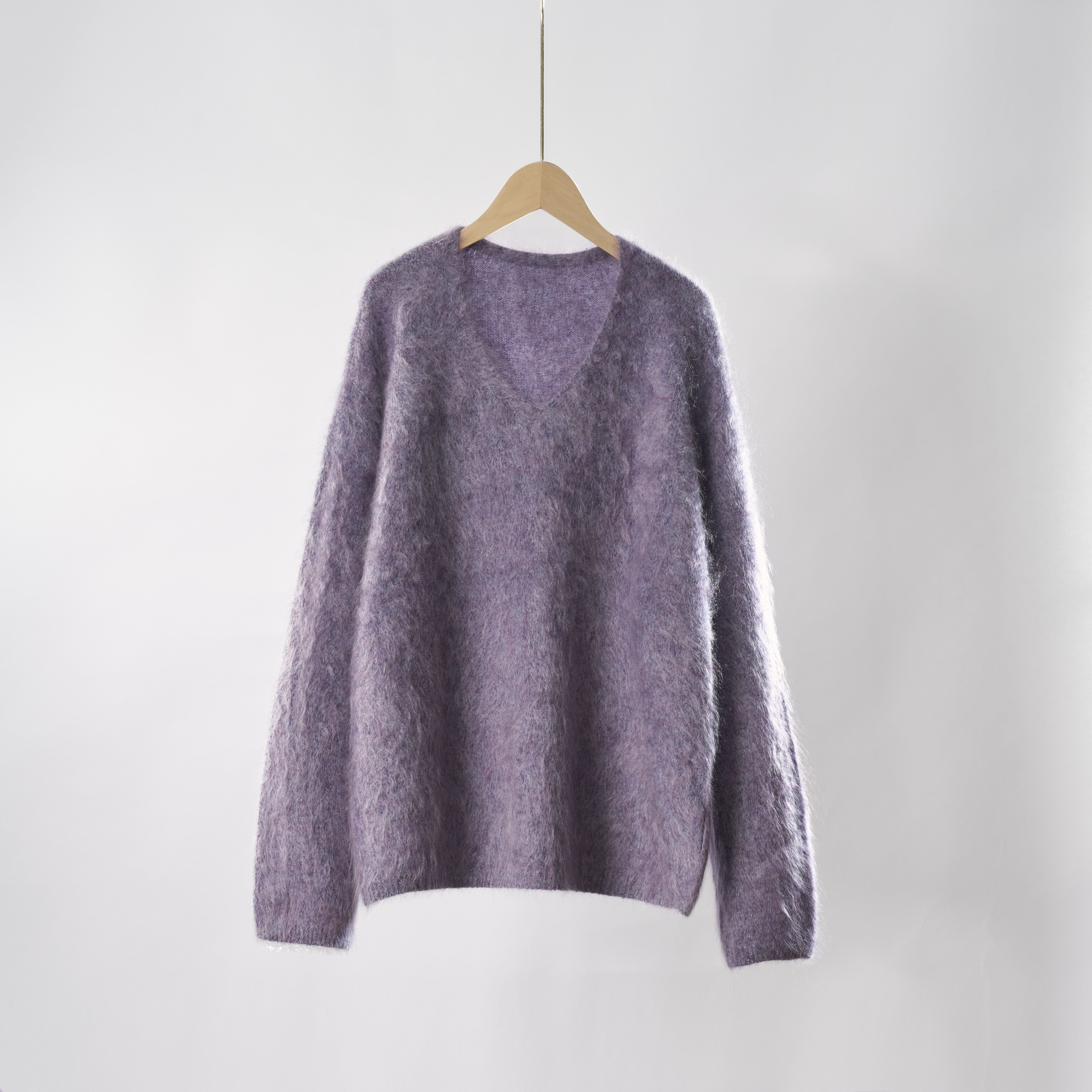 【sky盖盖专享】【三股花纱】纯山羊绒拉绒V领套头衫8515