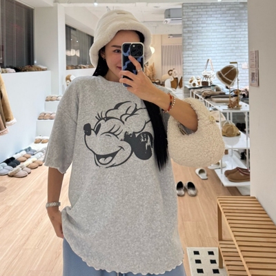 韩国代购迪士尼宽松短袖上衣日常