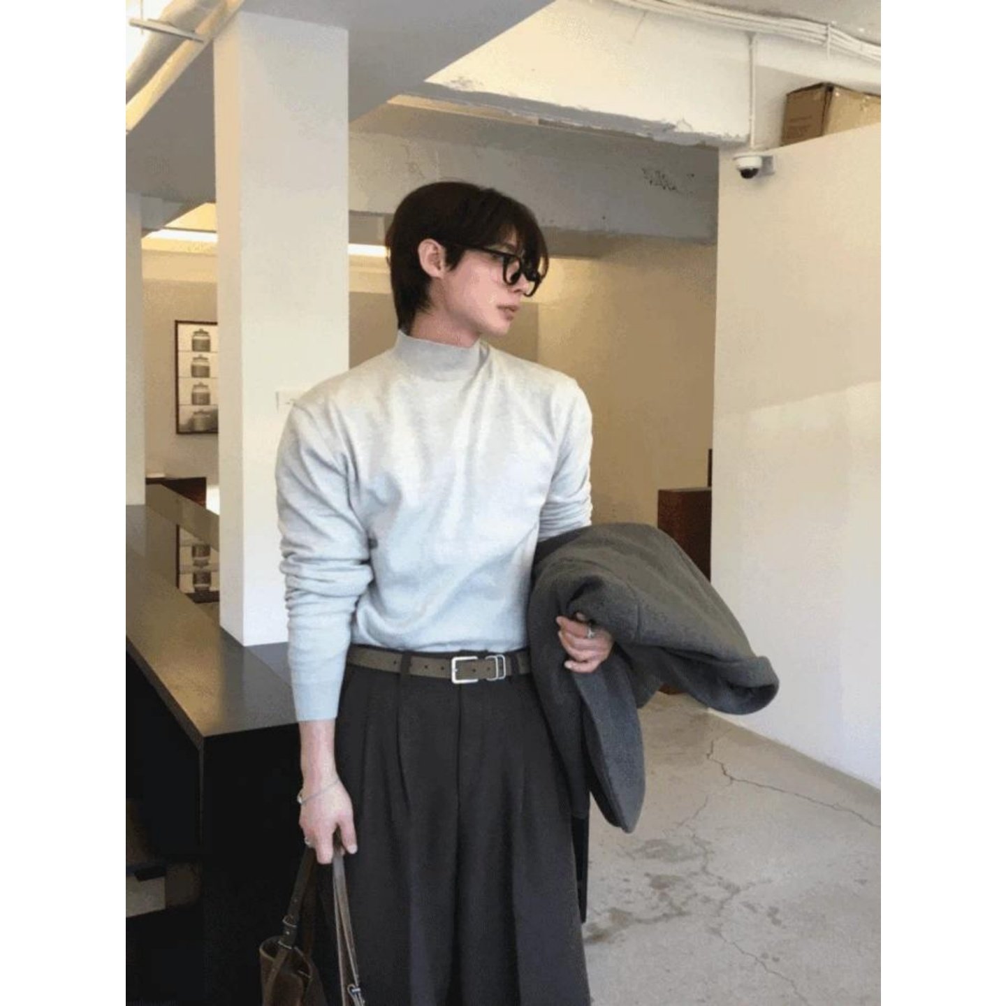 MRDONG韩国代购男装半高领亲肤螺纹显瘦基础针织打底衫毛衣秋冬款,男装,针织衫/毛衣,淘宝优惠券,粉丝福利购,淘宝优惠卷