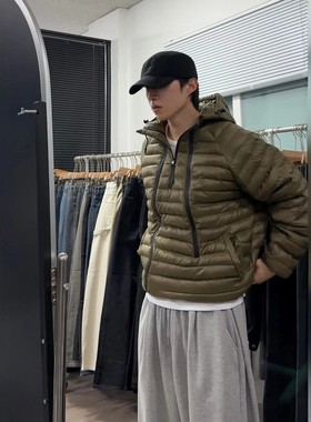 韩国代购直播福利秒杀settle重工双拉链拼设计男女高品连帽棉外套