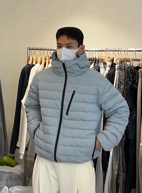 韩国男装代购直播SLOWER高档优质蓬松鸭绒多色连帽轻量羽绒服外套