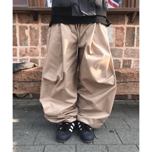 MRDONG韩国代购男女高品抽绳宽松训练长裤垂感廓形休闲运动风设计