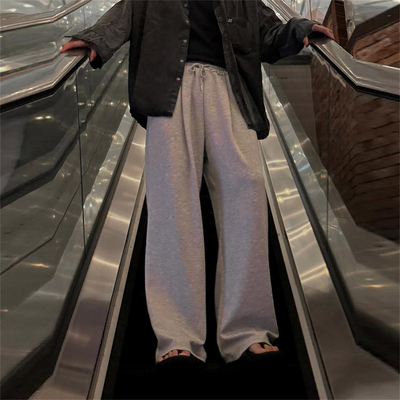 韩国男装夏季冷感慵懒松紧腰卫裤