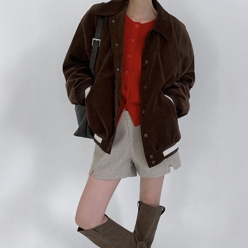 韩国代购男女压线夹棉秋冬夹克