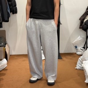 棉质高品设计师抽绳休闲卫裤 韩国代购 男女直播stage阔腿直筒春季