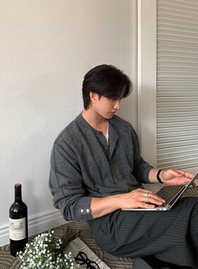 韩国代购高端剪裁轻熟风针织开衫