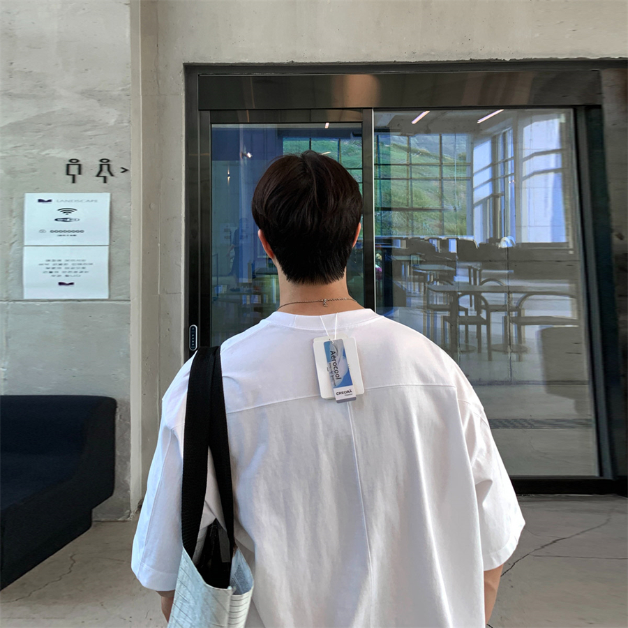 韩国男装重磅高品冷感USA棉短袖T