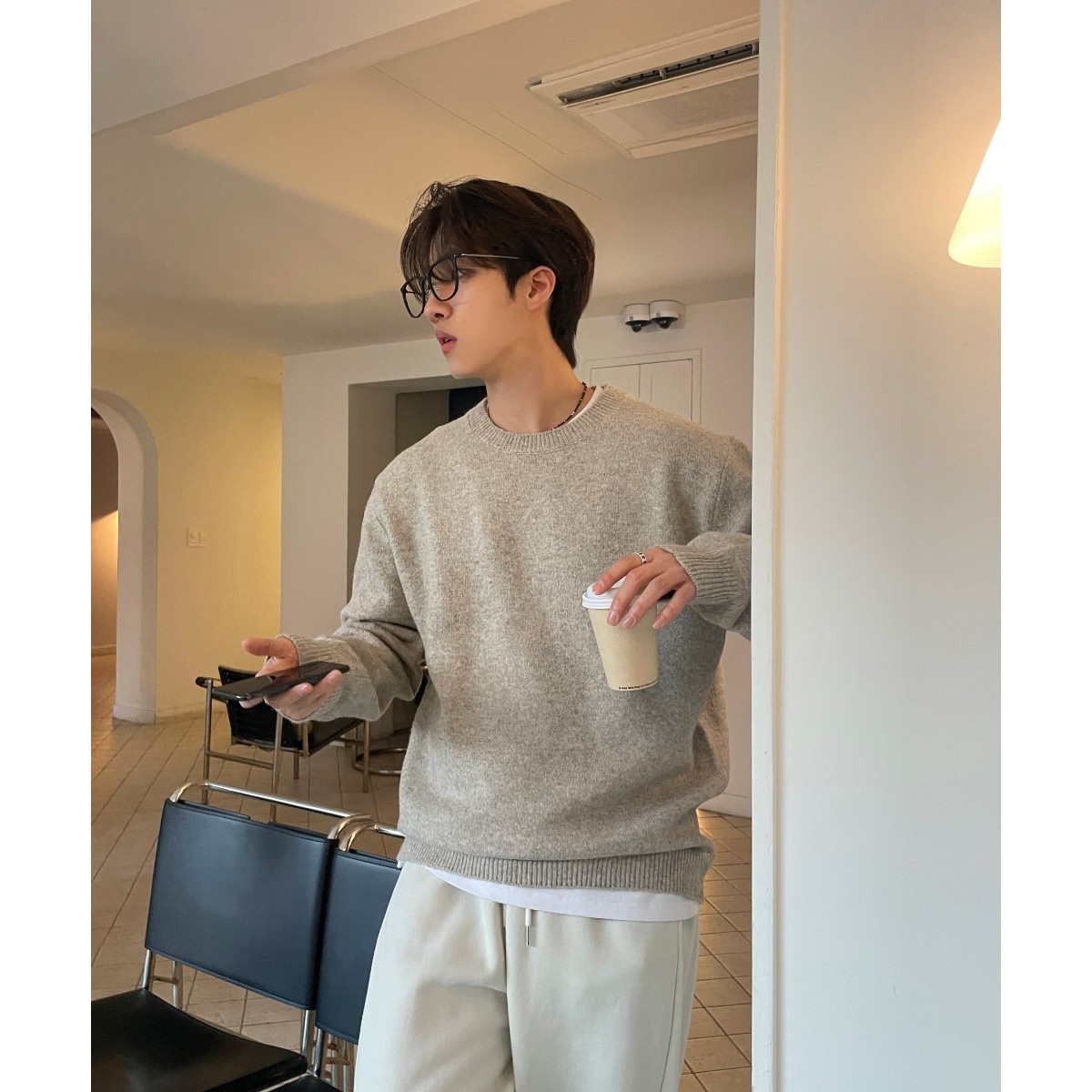 MRDONG韩国男装代购15色秋冬百搭OOTD羊毛混纺打底圆领针织衫毛衣,男装,针织衫/毛衣,淘宝优惠券,粉丝福利购,淘宝优惠卷