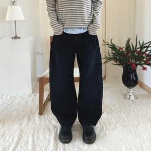 男装 水洗牛仔裤 直播I stage重工设计阔腿小众街头四季 韩国代购