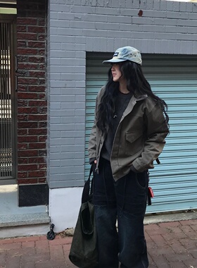 MRDONG韩国代购男女工装口袋衬衫式外套复古染色质感机能简约街头