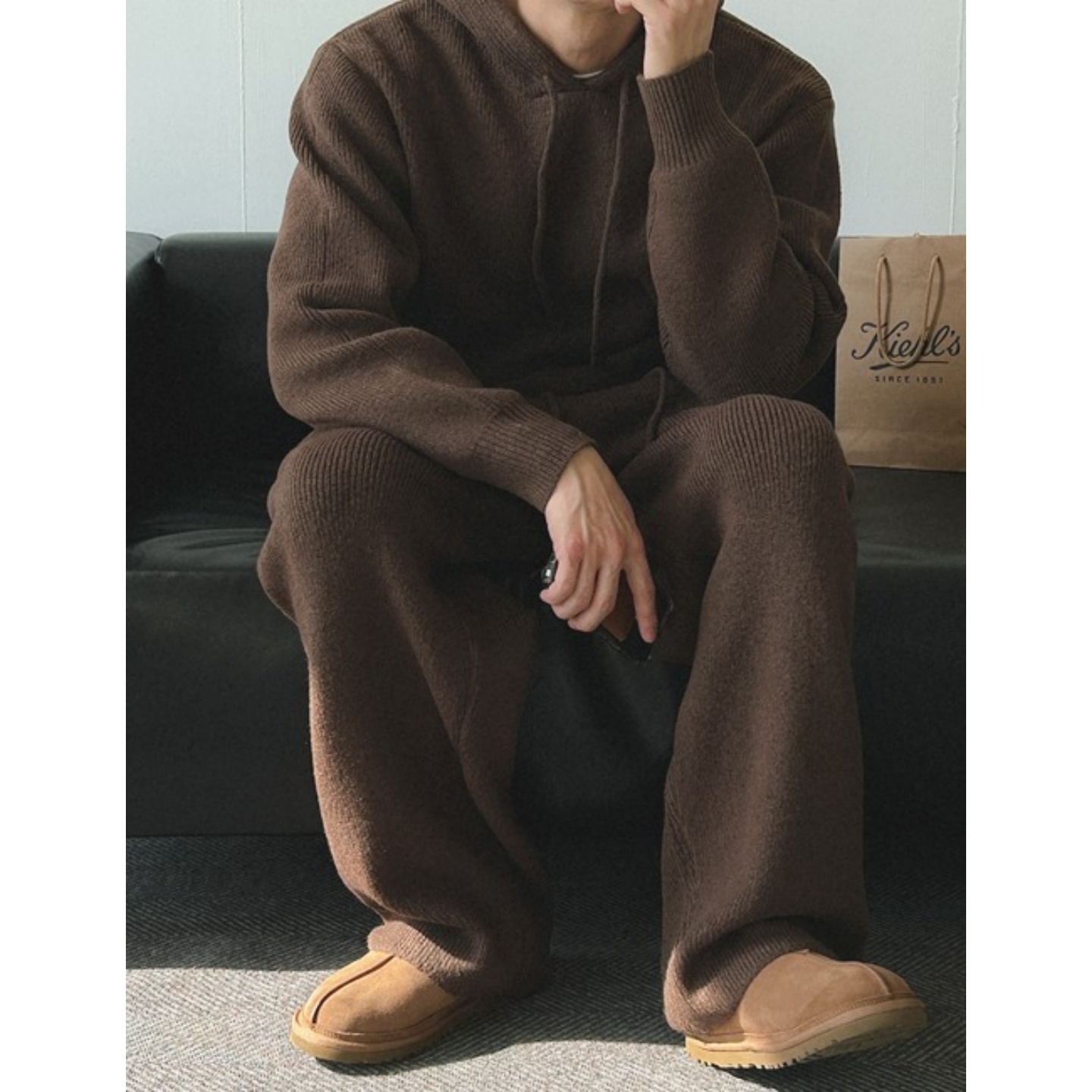 MRDONG韩国男装代购高品棉混纺日常基础款轻熟卫衣连帽卫衣针织衫