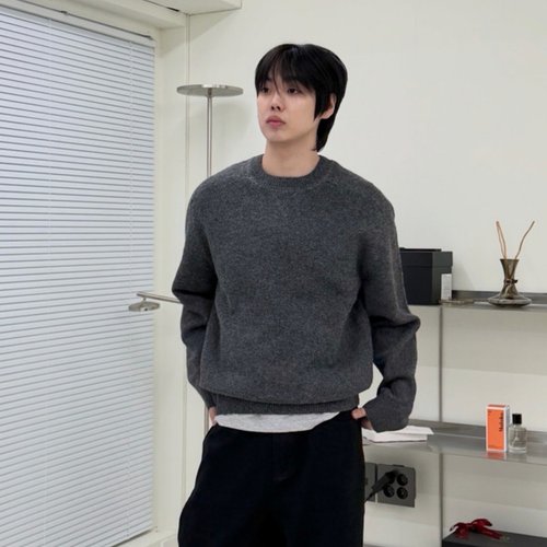 韩国男装美利奴羊毛混纺11色毛衣