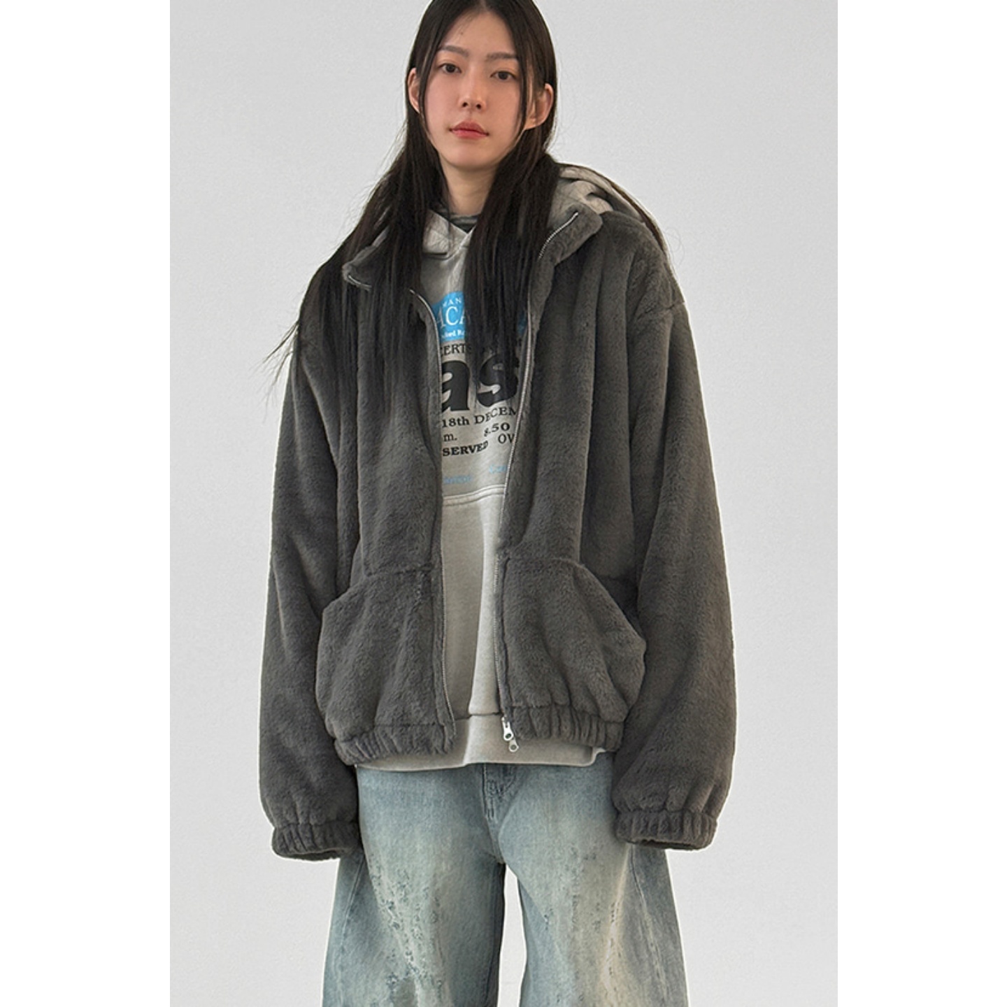 韩国代购男女套冬季宽松保暖休闲