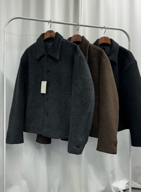 MRDONG韩国代购男装MODEN泰迪绒短款保暖外套厚实柔软羊羔绒毛呢