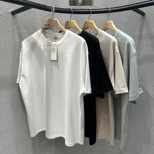 T恤 直播CORE秋冬棉质磨毛秋冬宽松纯色高品保暖短袖 韩国代购 男装