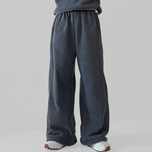 MRDONG韩国代购男装摇粒绒直筒宽松抽绳休闲卫裤下装冬季厚实质感