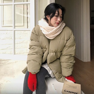 秋冬厚款 直播男女同款 立领蓬松潮流面包棉服外套 韩国代购 福利秒杀