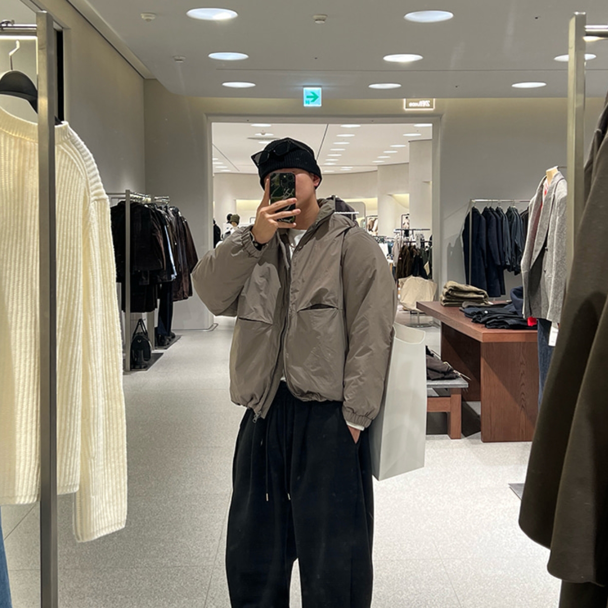 韩国代购极简立领鸭绒羽绒服外套