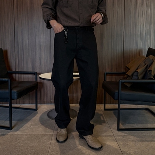 直播TDH高品进口USA精梳水洗棉半松紧显瘦直筒休闲裤 韩国男装 代购